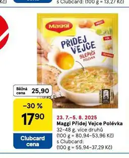 Tesco Magi přidej vejce polévka nabídka
