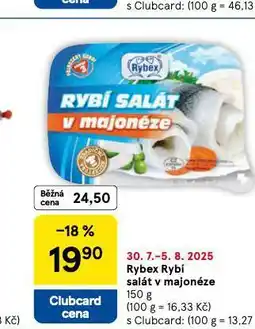 Tesco Rybex rybí salát v majonéze nabídka