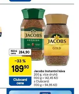 Tesco Jacobs instantní káva nabídka