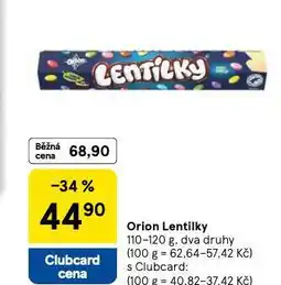 Tesco Orion lentilky nabídka