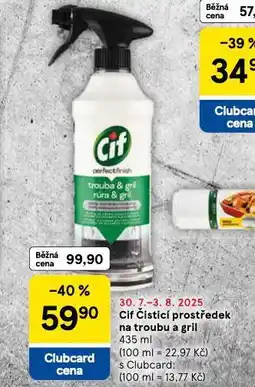 Tesco Cif čistící protsředek na troubu a gril nabídka