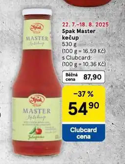 Tesco Spak master kečup nabídka