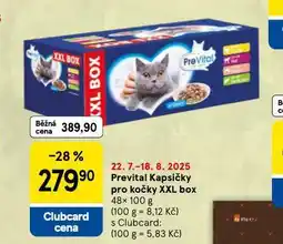 Tesco Prevital kapsičky pro kočky xxl box nabídka