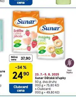 Tesco Sunar dětské křupky nabídka