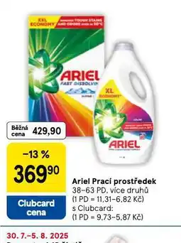 Tesco Ariel prací prostředek nabídka