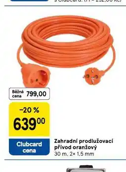 Tesco Zahradní prodlužovací přívod oranžový nabídka