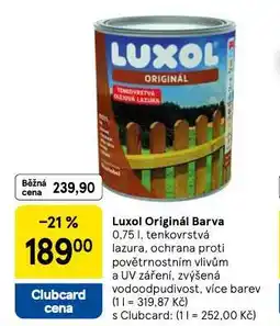 Tesco Luxol originál barva nabídka