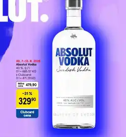 Tesco Absolut vodka nabídka
