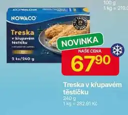 Hruška NOWACO Treska v křupavém těstíčku 240 g nabídka