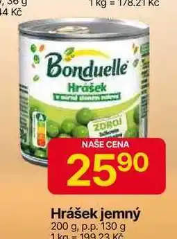 Hruška Bonduelle Hrášek jemný 200 g, p.p. 130 g nabídka