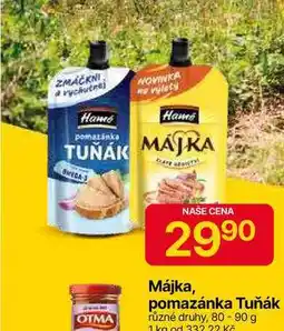 Hruška Májka, pomazánka Tuňák různé druhy, 80-90 g nabídka