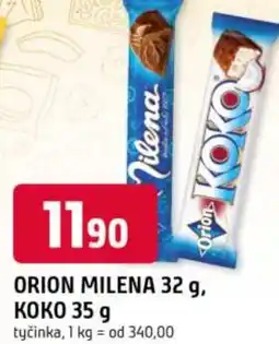Trefa Orion milena, koko nabídka