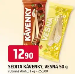 Trefa Sedita kávenky, vesna nabídka