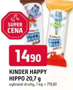 Trefa Kinder happy hippo nabídka
