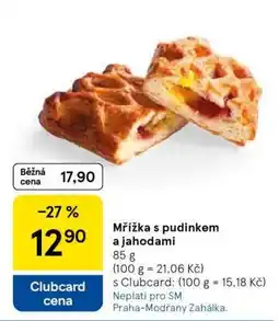 Tesco Mřížka s pudinkem a jahodami nabídka