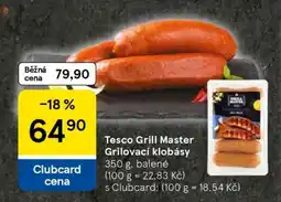 Tesco Tesco Grill Master Grilovací klobásy nabídka