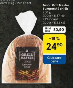 Tesco Tesco Grill Master Šumperský chléb nabídka