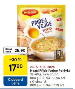 Tesco Maggi Přidej vejce polévka nabídka