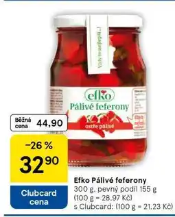 Tesco efko Pálivé feferony nabídka