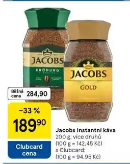 Tesco JACOBS instantní káva nabídka