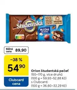 Tesco Orion Studentská pečeť nabídka