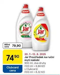 Tesco Jar Prostředek na ruční mytí nádobí nabídka