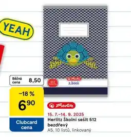 Tesco Herlitz školní sešit 512 bezdřevý nabídka