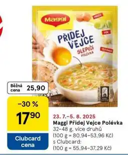 Tesco Maggi Přidej vejce polévka nabídka
