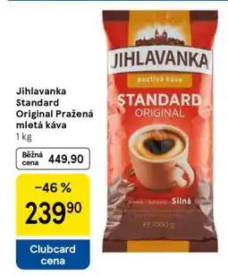 Tesco Jihlavanka Standard Original Pražená mletá káva nabídka