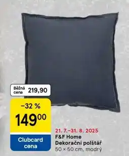 Tesco F&F Home Dekorační polštář nabídka