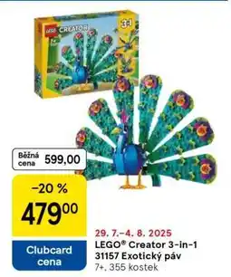 Tesco LEGO Creator 3-in-1 31157 Exotický páv nabídka