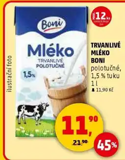 Penny Market TRVANLIVÉ MLÉKO BONI nabídka