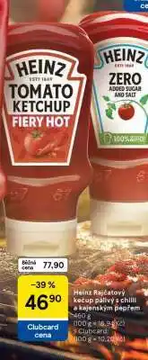 Tesco Heinz Rajčatový kečup pálivý s chilli a kajenským pepřem nabídka