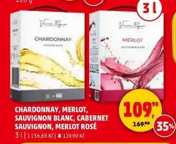 Penny Market CHARDONNAY, MERLOT, SAUVIGNON BLANC, CABERNET SAUVIGNON, MERLOT ROSÉ nabídka