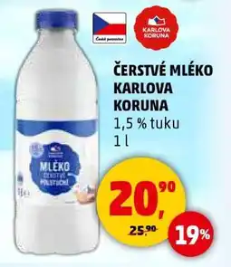 Penny Market Čerstvé mléko Karlova Koruna nabídka