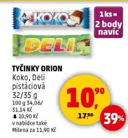 Penny Market TYČINKY ORION nabídka