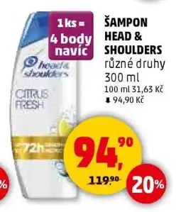 Penny Market ŠAMPON HEAD & SHOULDERS nabídka