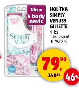 Penny Market HOLÍTKA SIMPLY VENUS3 GILLETTE nabídka