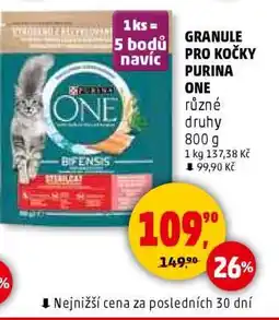Penny Market GRANULE PRO KOČKY PURINA ONE nabídka