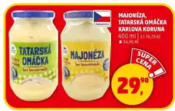 Penny Market MAJONÉZA, TATARSKÁ OMÁČKA KARLOVA KORUNA nabídka