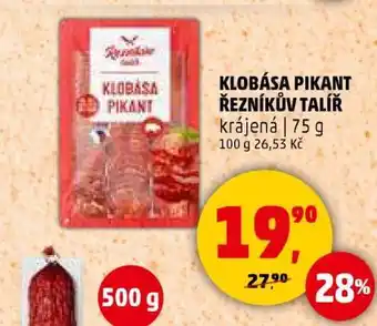 Penny Market KLOBÁSA PIKANT ŘEZNÍKŮV TALÍŘ nabídka