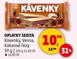 Penny Market OPLATKY SEDITA Kávenky, Vesna, Kakaové řezy nabídka