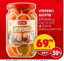 Penny Market UTOPENCI GUSTITO nabídka