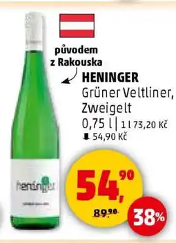Penny Market HENINGER Grüner Veltliner, Zweigelt nabídka