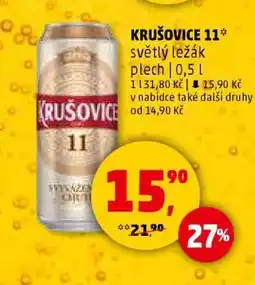 Penny Market KRUŠOVICE 11° světlý ležák plech nabídka
