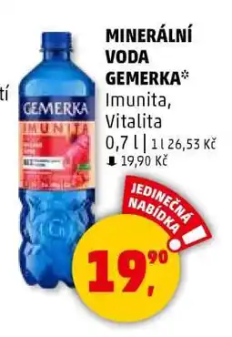 Penny Market MINERÁLNÍ VODA GEMERKA nabídka