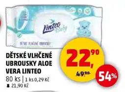 Penny Market Dětské vlhčené ubrousky Aloe Vera Linteo nabídka