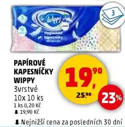 Penny Market PAPÍROVÉ KAPESNÍČKY WIPPY nabídka