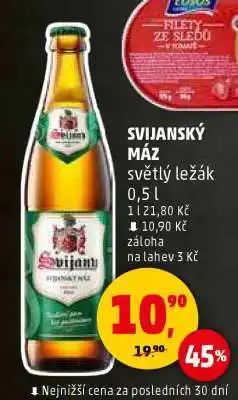 Penny Market Svijanský Máz světlý ležák 0,5 l nabídka