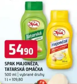 Terno SPAK Majonéza, Tatarská omáčka nabídka